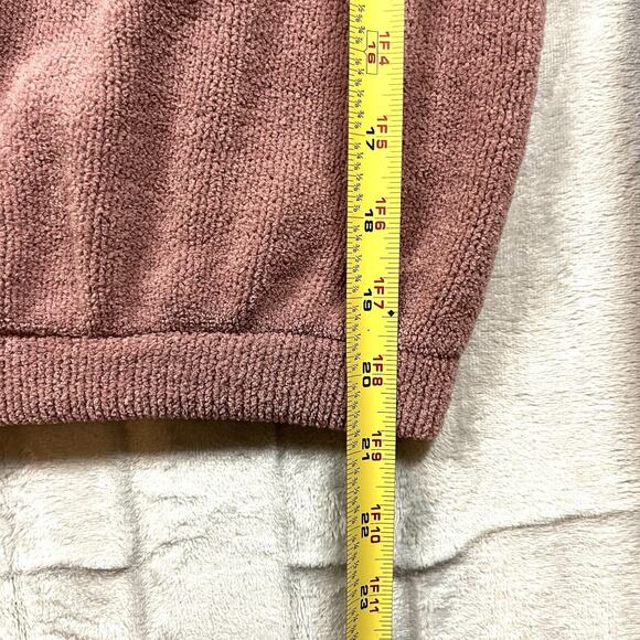 Free People FP Beach Happy Pullover Mauve Dusty Rose Sweater M Chenille Cozy - Picture 11 of 15